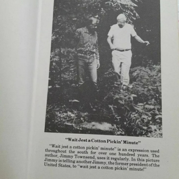 * RARE! Vintage WAIT JEST A COTTON PICKIN MINUTE BOOK SOUTHERN COFFEE TABLE - Picture 3 of 5